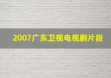 2007广东卫视电视剧片段