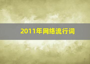 2011年网络流行词