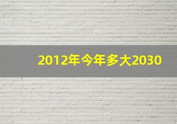 2012年今年多大2030