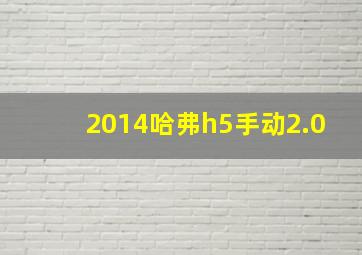 2014哈弗h5手动2.0