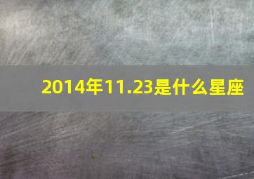 2014年11.23是什么星座