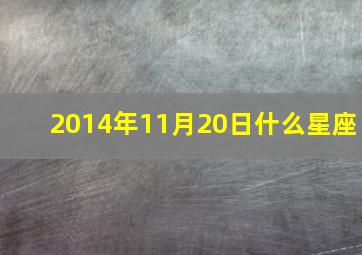 2014年11月20日什么星座