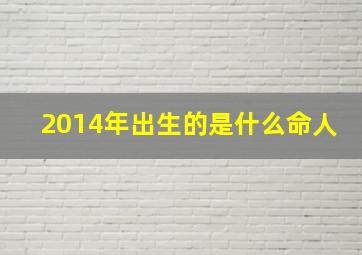 2014年出生的是什么命人