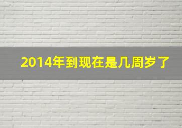 2014年到现在是几周岁了