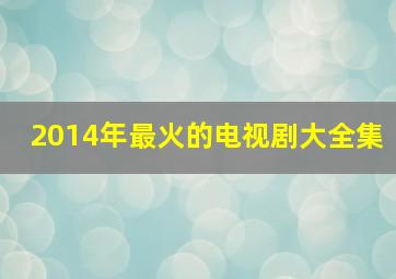 2014年最火的电视剧大全集