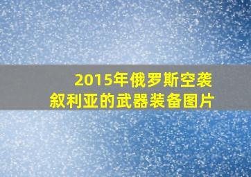 2015年俄罗斯空袭叙利亚的武器装备图片