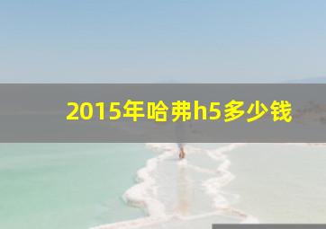 2015年哈弗h5多少钱