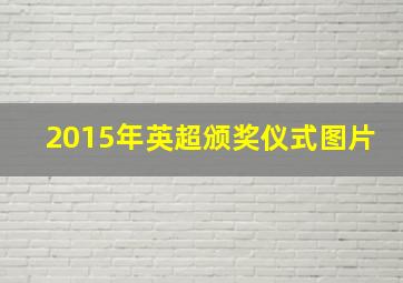 2015年英超颁奖仪式图片