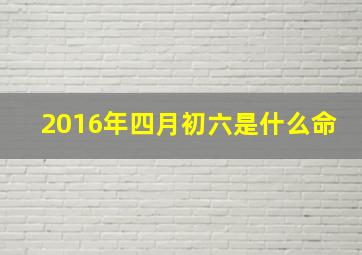 2016年四月初六是什么命