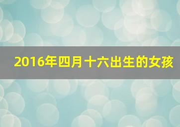 2016年四月十六出生的女孩