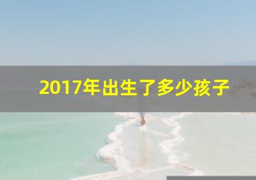 2017年出生了多少孩子