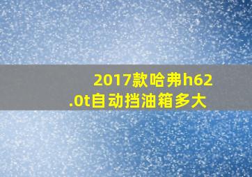 2017款哈弗h62.0t自动挡油箱多大