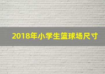 2018年小学生篮球场尺寸