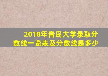 2018年青岛大学录取分数线一览表及分数线是多少