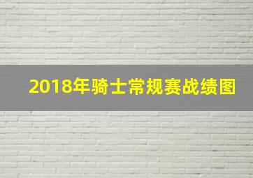 2018年骑士常规赛战绩图