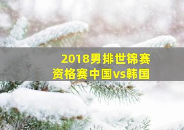 2018男排世锦赛资格赛中国vs韩国