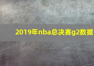 2019年nba总决赛g2数据