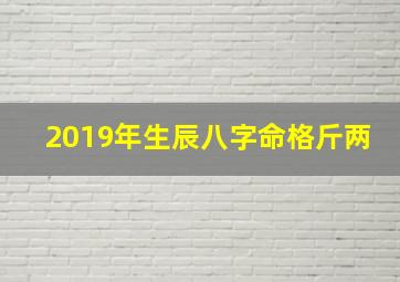 2019年生辰八字命格斤两