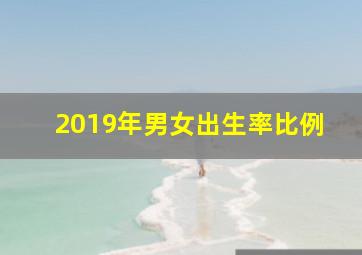 2019年男女出生率比例