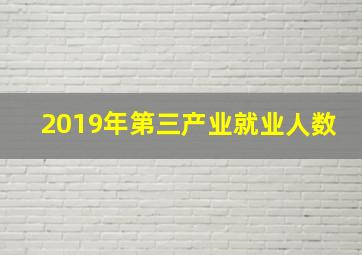 2019年第三产业就业人数