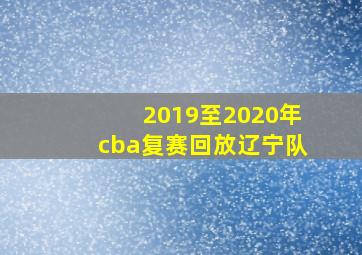 2019至2020年cba复赛回放辽宁队