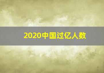 2020中国过亿人数