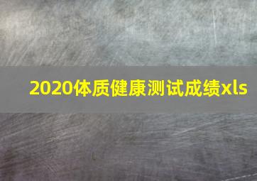 2020体质健康测试成绩xls