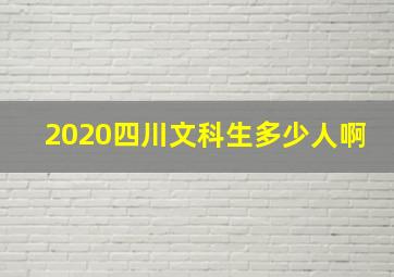 2020四川文科生多少人啊