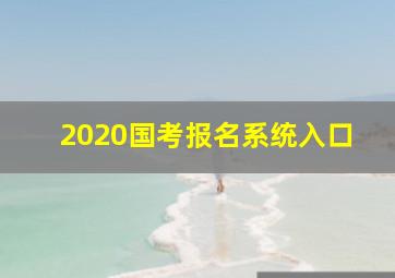 2020国考报名系统入口