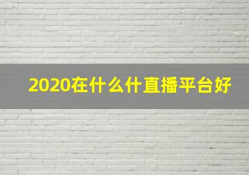 2020在什么什直播平台好