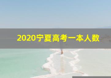 2020宁夏高考一本人数