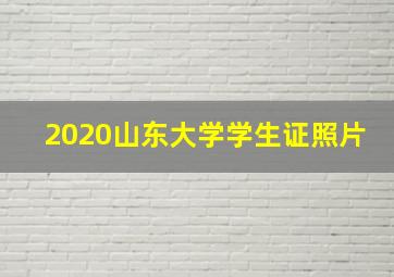 2020山东大学学生证照片