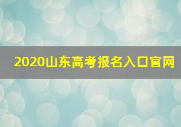 2020山东高考报名入口官网