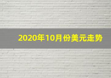 2020年10月份美元走势