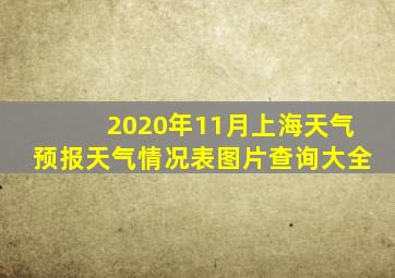 2020年11月上海天气预报天气情况表图片查询大全