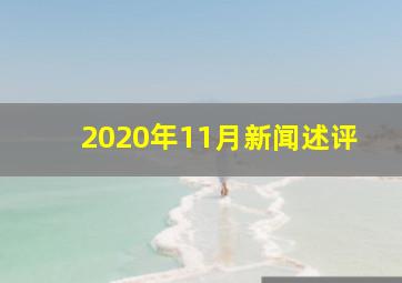 2020年11月新闻述评