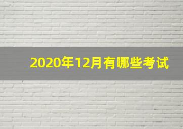 2020年12月有哪些考试