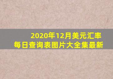 2020年12月美元汇率每日查询表图片大全集最新