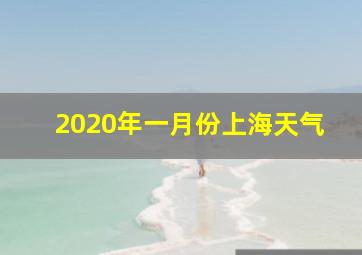 2020年一月份上海天气