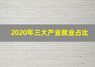 2020年三大产业就业占比