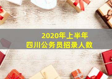 2020年上半年四川公务员招录人数