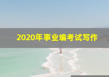 2020年事业编考试写作