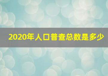 2020年人口普查总数是多少