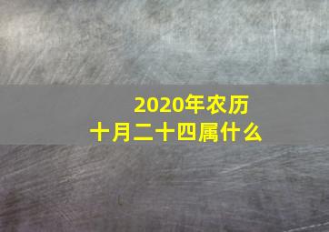 2020年农历十月二十四属什么