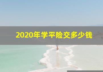 2020年学平险交多少钱