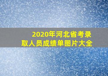 2020年河北省考录取人员成绩单图片大全