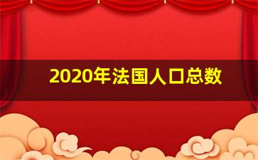 2020年法国人口总数