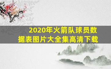 2020年火箭队球员数据表图片大全集高清下载