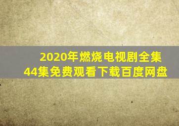 2020年燃烧电视剧全集44集免费观看下载百度网盘