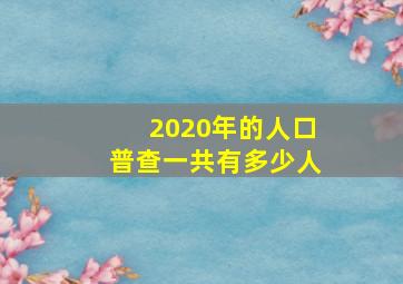 2020年的人口普查一共有多少人